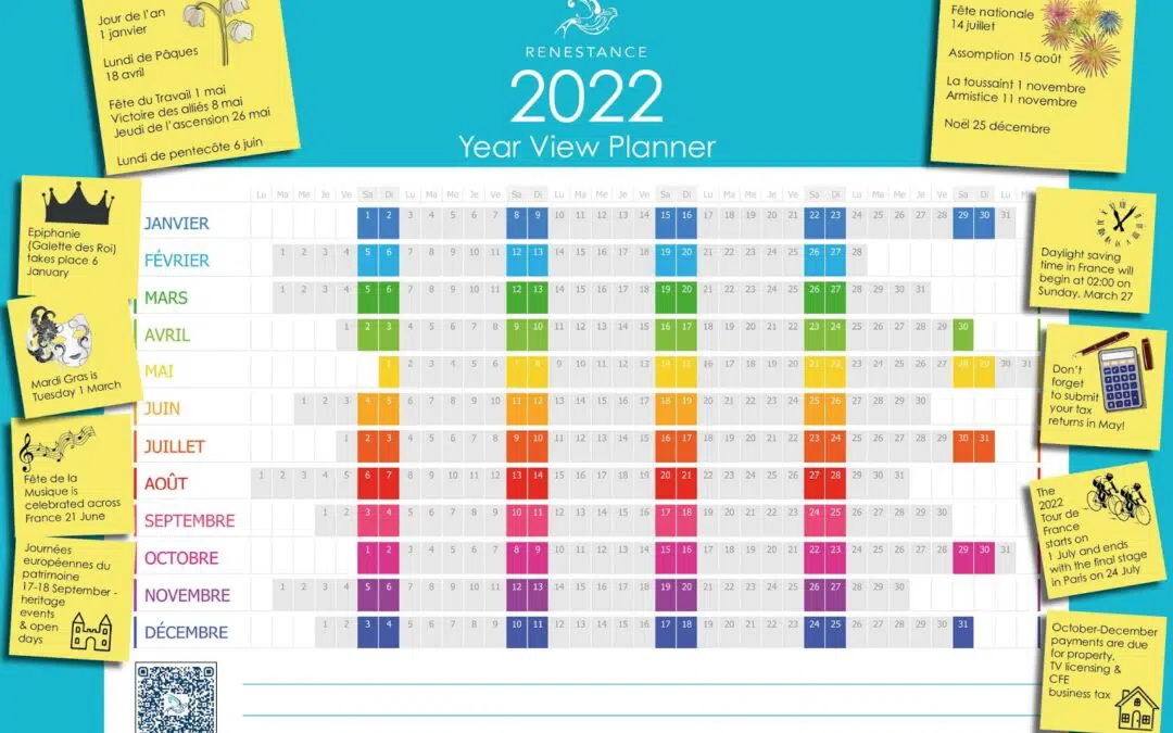 Public Holidays in France 2022